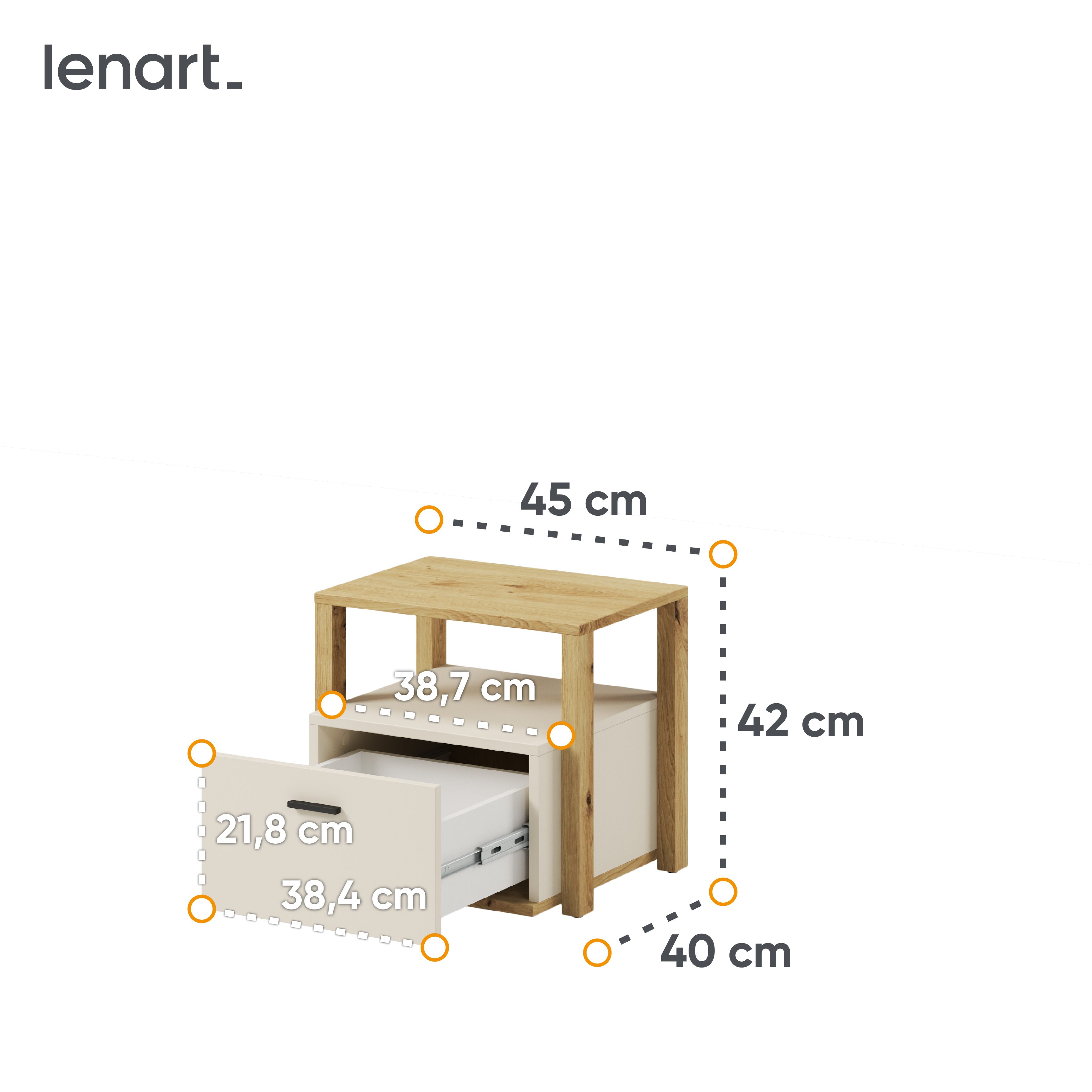 Lenart Lenny Complete Kinderkamer Set – Artisan Eiken / Beige / Truffel - Afbeelding 15