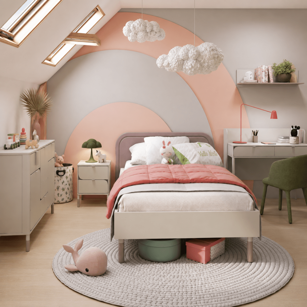 Lenart Harmony eenpersoonsbed 90x200 met standaard hoofdbord cashmere truffel