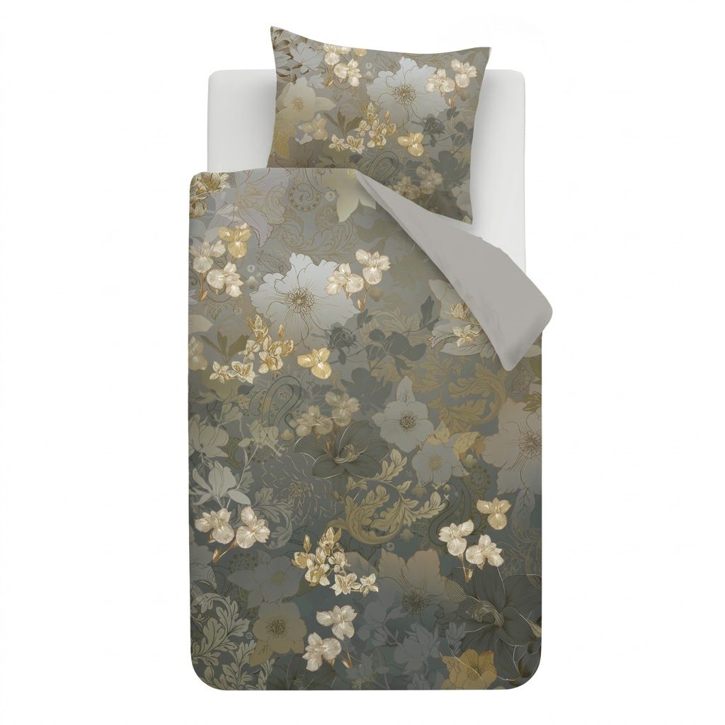 Kardol Flornatus Dekbedovertrek - Olive Green - Afbeelding 4