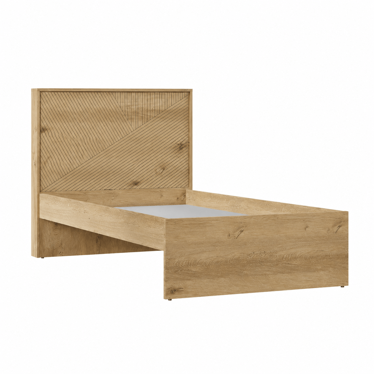 almila origami ledikant 120x200 cm twijfelaar eiken 132x215x115 cm