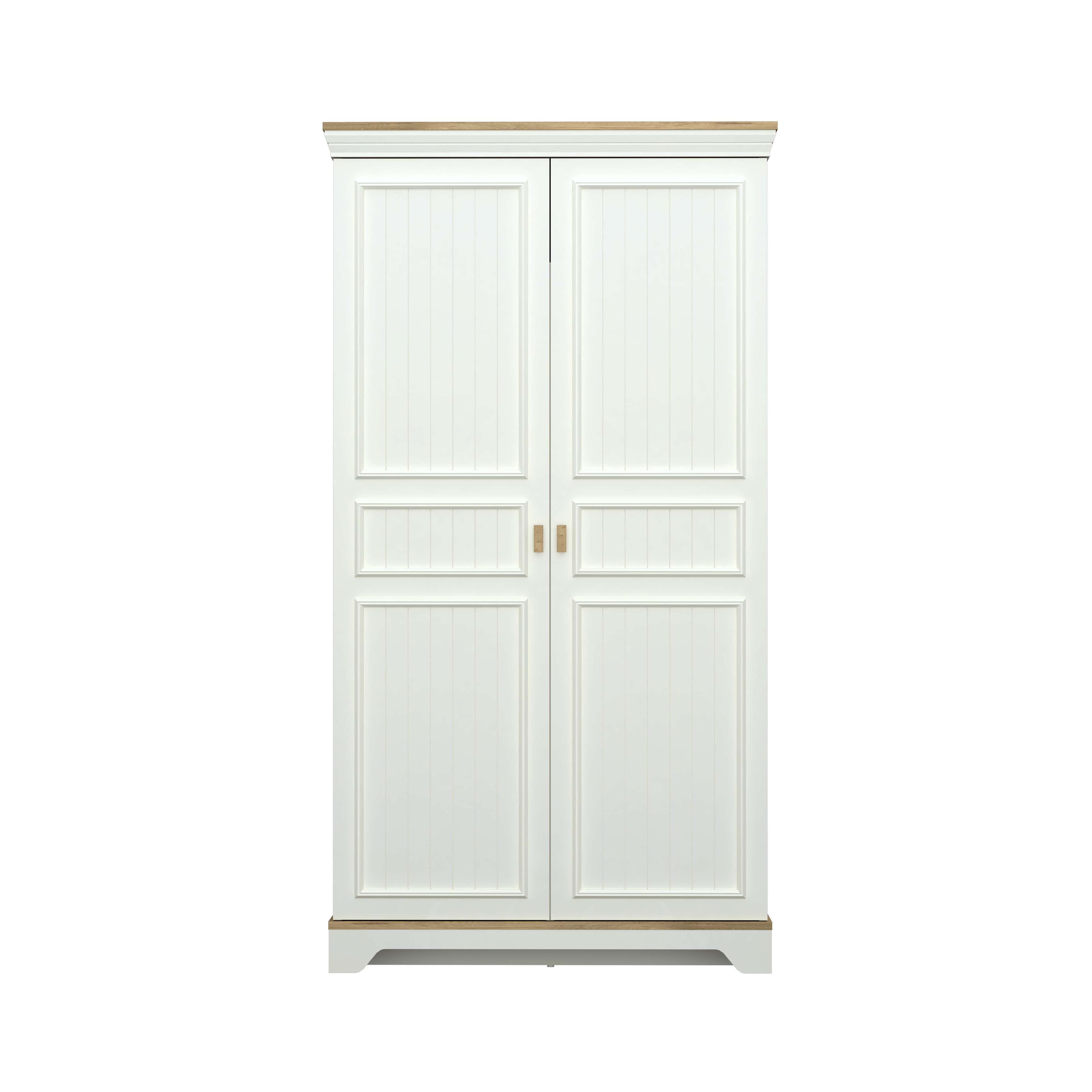 almila monte 2 deurskast kledingkast creme eiken 105x55x220 cm