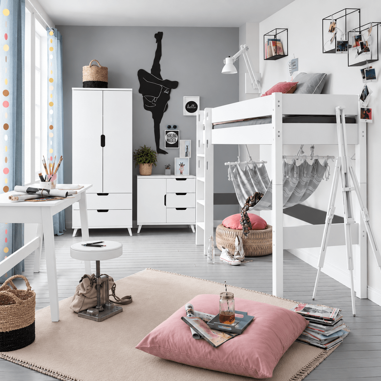 infanscolor midislaper complete kinderkamer set wit in moderne kinderslaapkamer