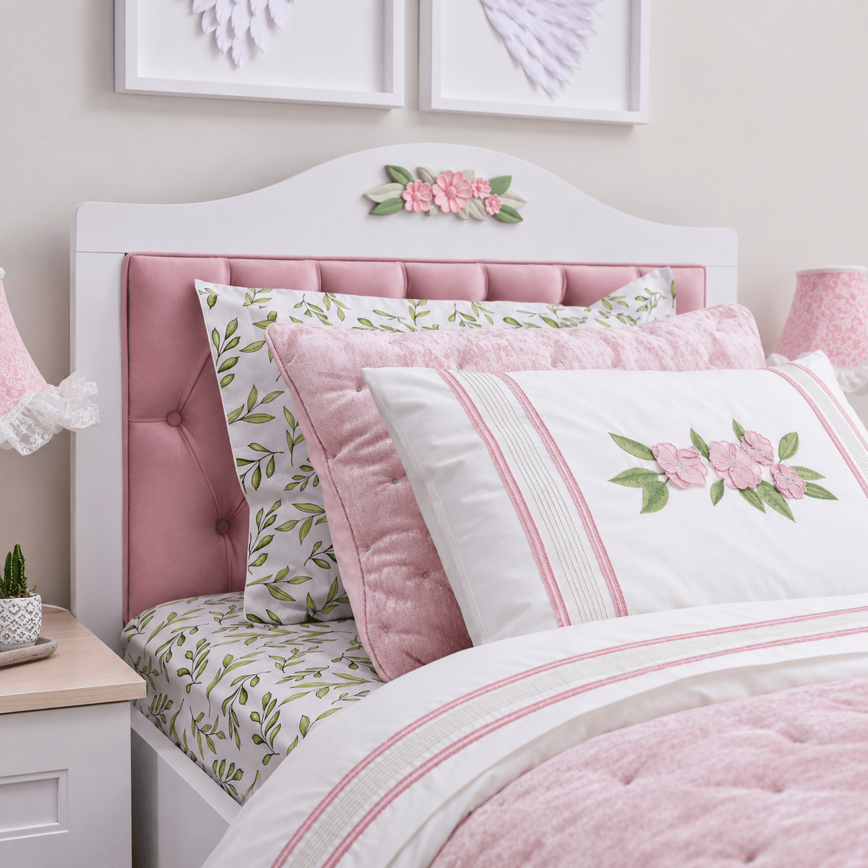 Almila Bianca Complete Kinderkamer Set Crème/Rose - Afbeelding 2