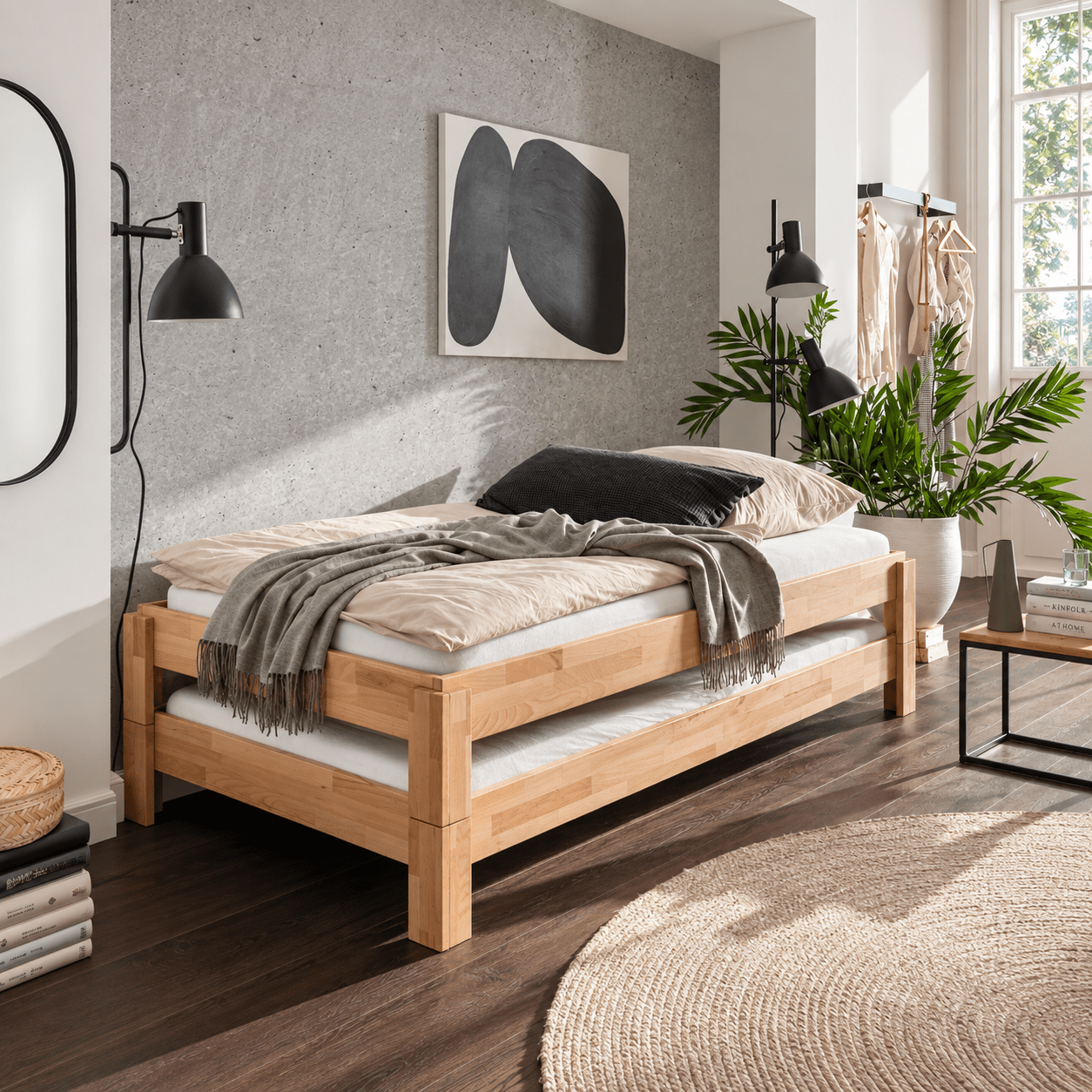 Infanskids ruimtebesparend opstapelbed denver ii in kinder- of logeerkamer