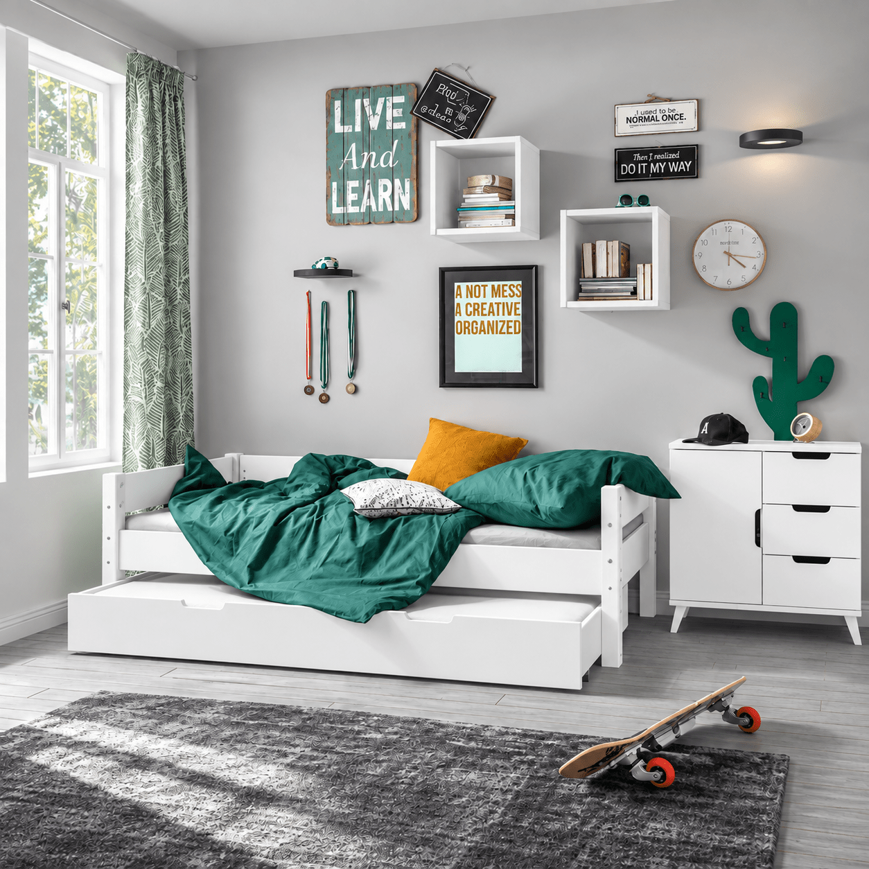 Infanskids Infanscolor Kajuitbed Complete Kinderkamer Set Wit - Afbeelding 2
