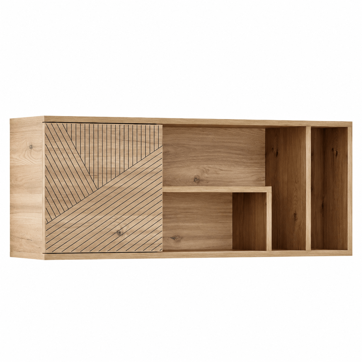 almila origami hangkast wandkast eiken 138x32x55 cm