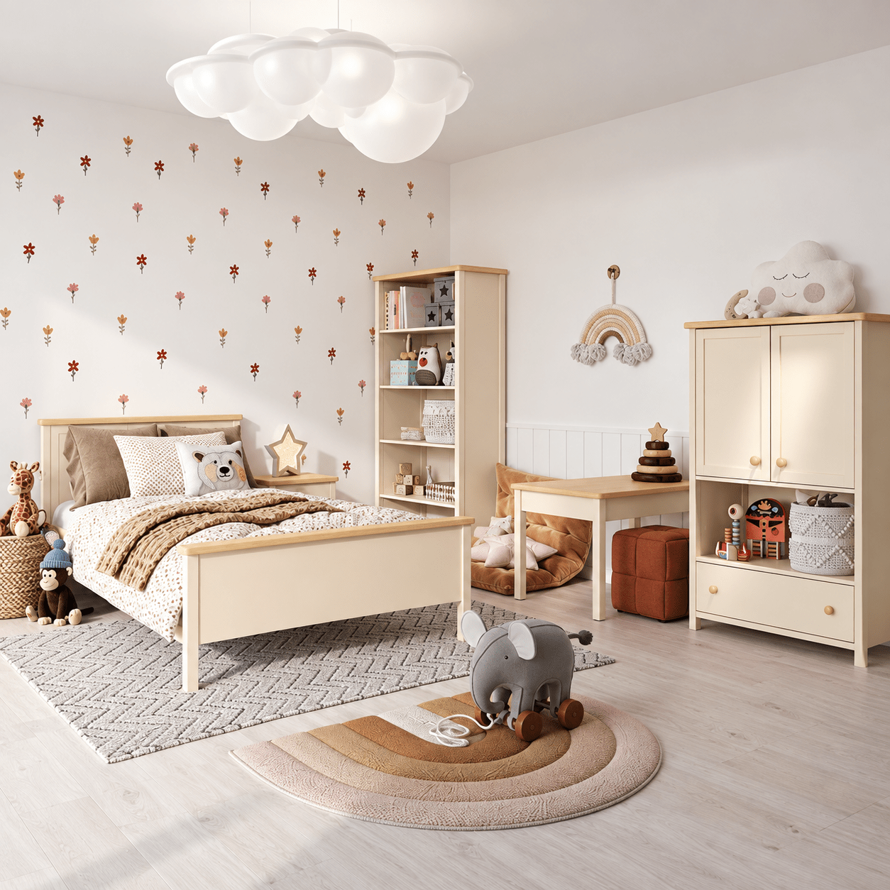 lenart story complete kinderkamer set champagne in sfeervolle kinderslaapkamer