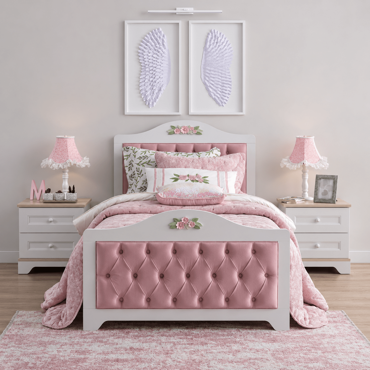 Almila Bianca Complete Kinderkamer Set Crème/Rose - Afbeelding 4