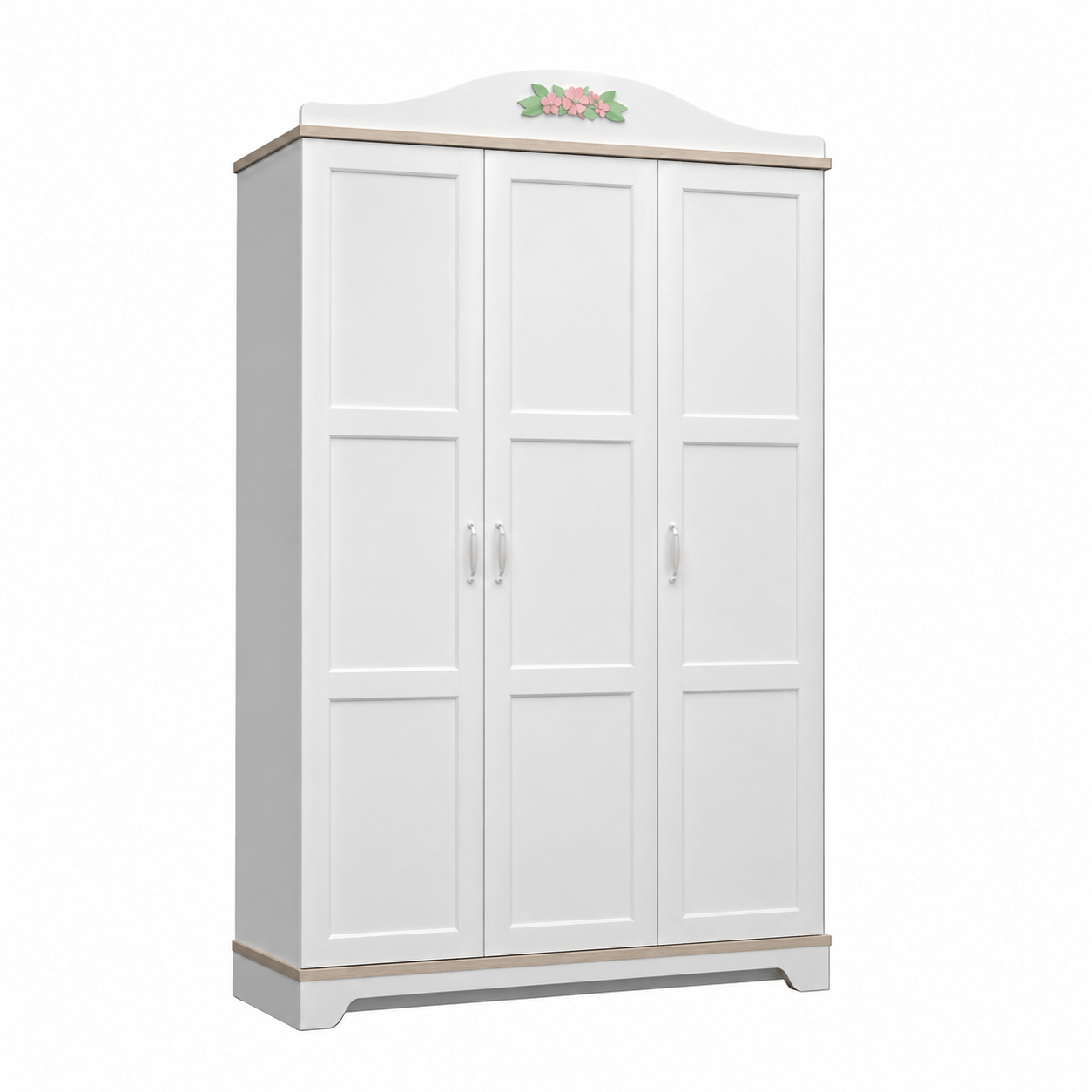 almila bianca 3 deurskast kledingkast creme 137x56x225 cm