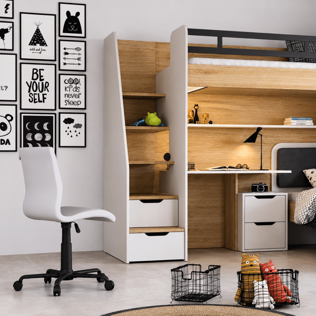 almila new options opbergtrap lades eiken beige 257x101x191 cm