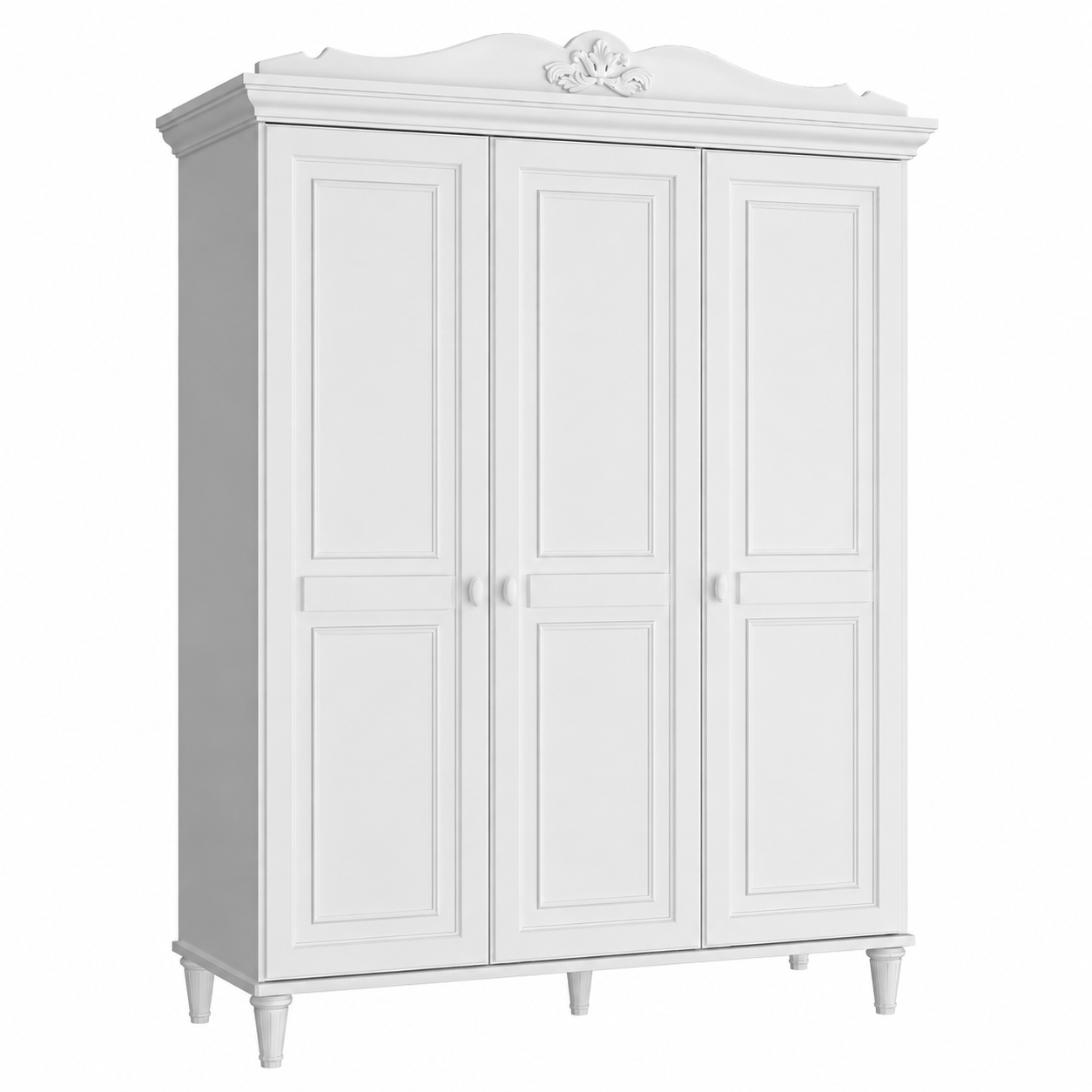 almila lora 3 deurskast kledingkast wit 144x57x225 cm
