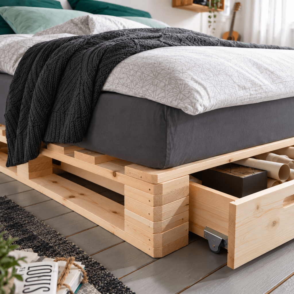 infanskids palletbed naturel 180x200 opberglades en losse bedden detail