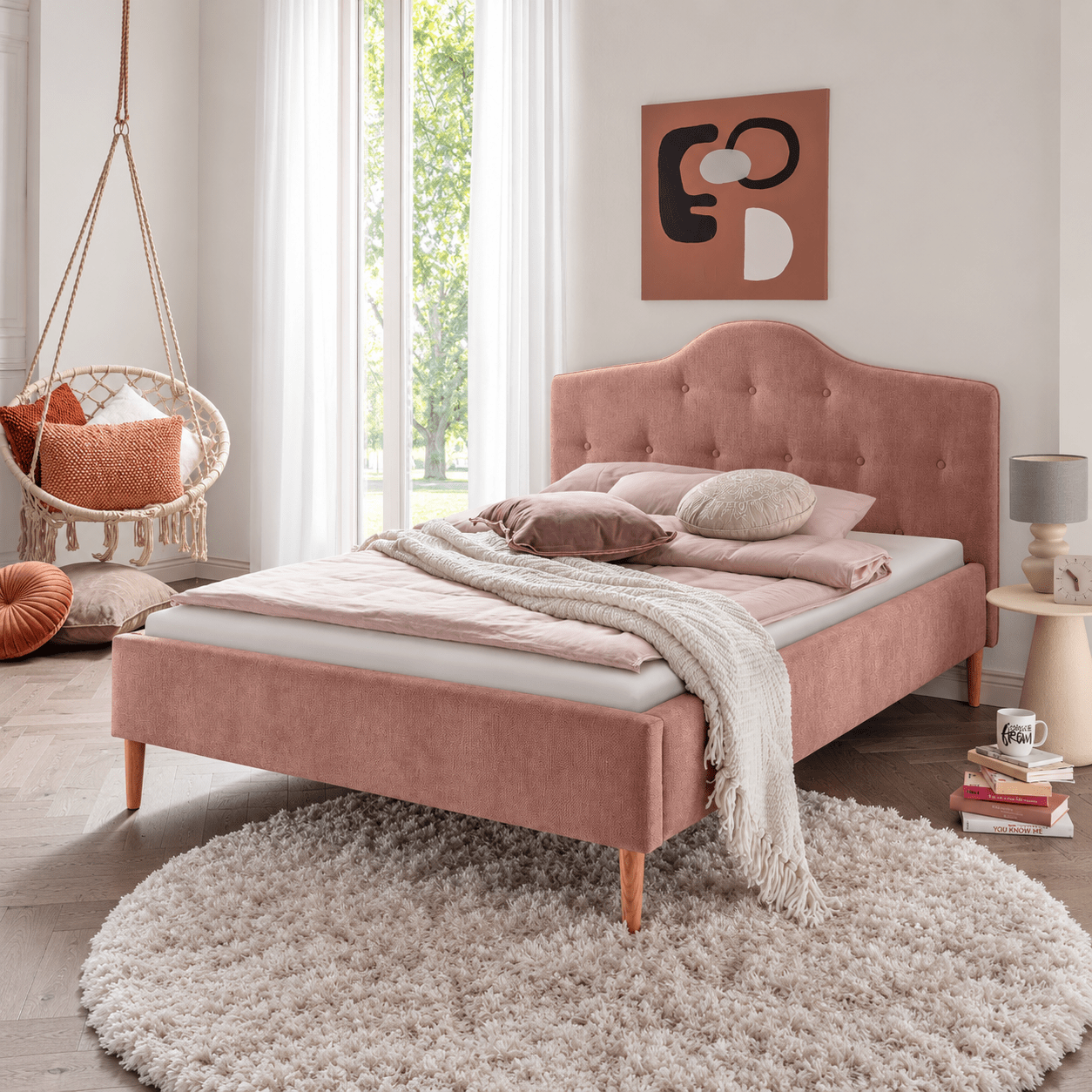Infanskids gestoffeerd kinderbed lisa 90x200 cm