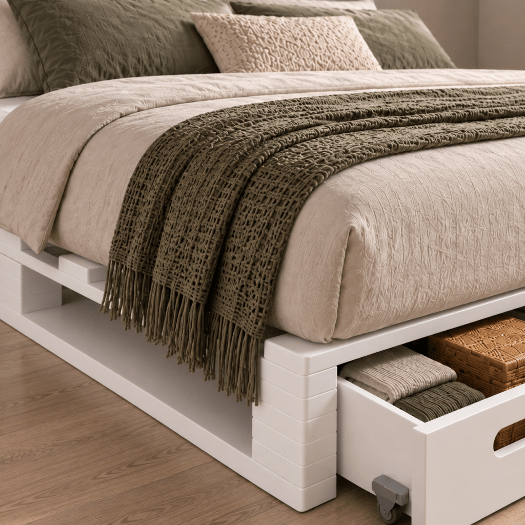 infanskids palletbed wit 180x200 opberglades en losse bedden detail