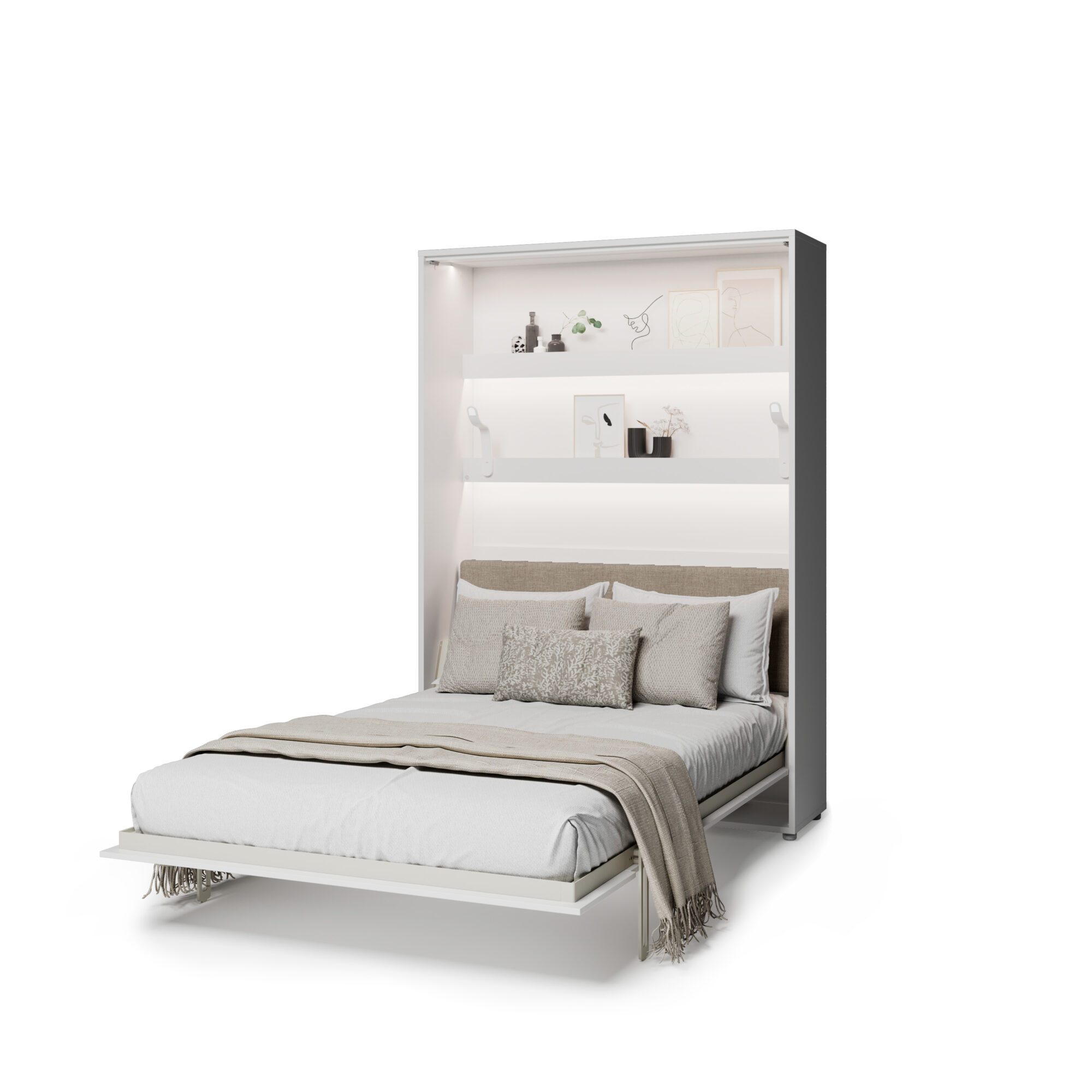 Lenart Bed Concept Verticaal Elektrische Opklapbed 140x200 - Wit