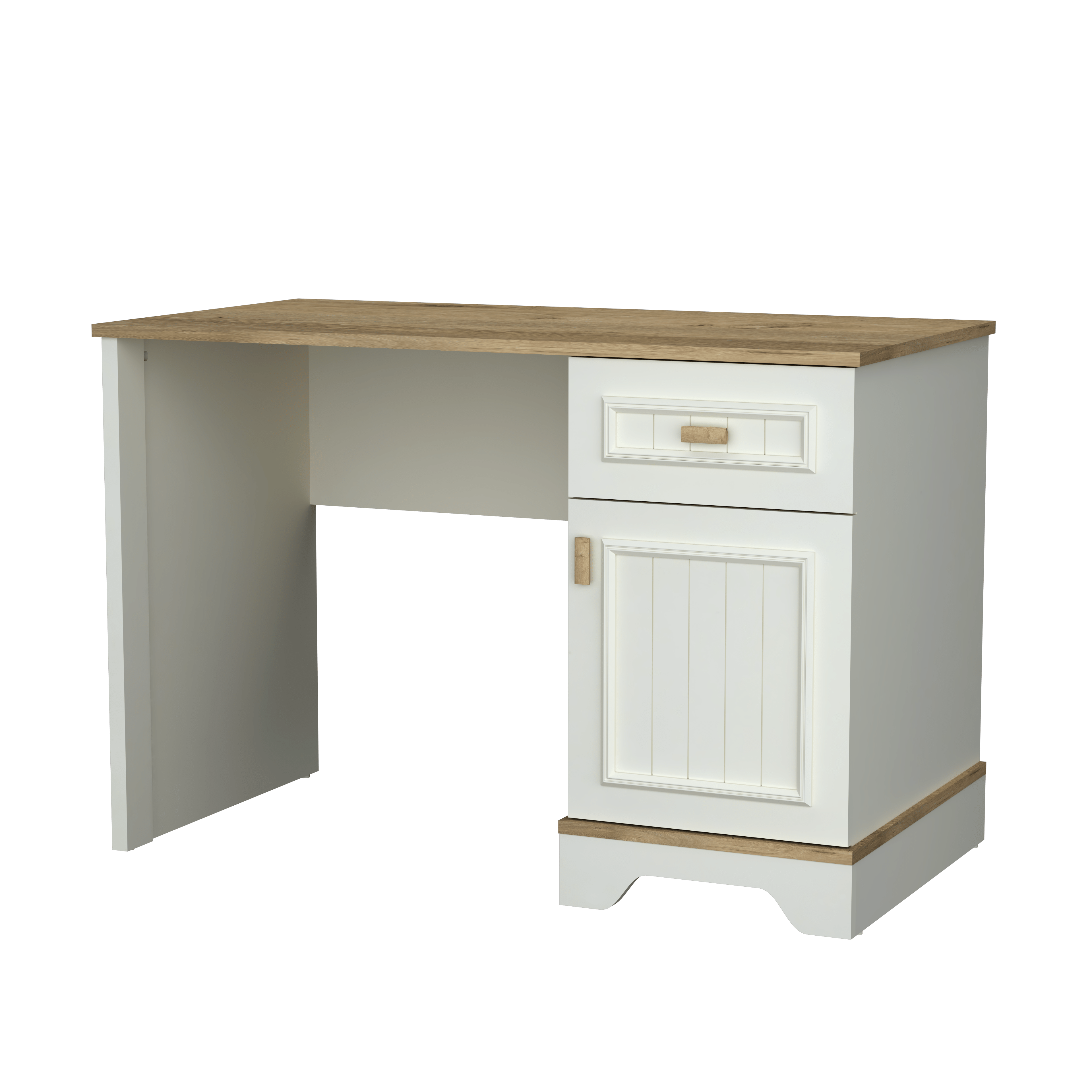 almila monte bureau creme eiken studeerhoek 126x63x85 cm