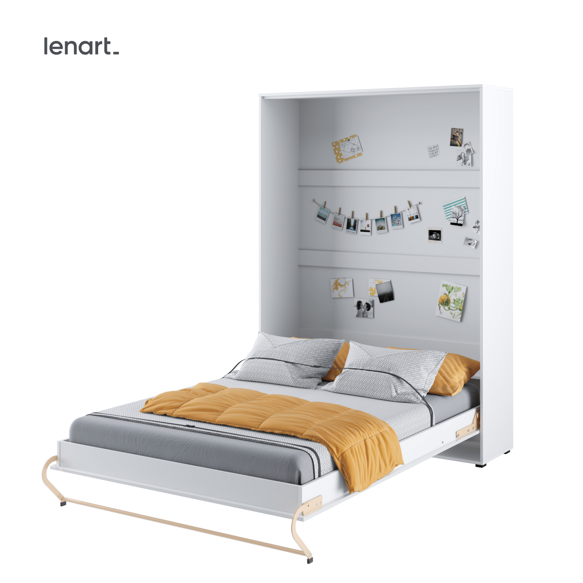 Lenart Bed Concept Pro Verticaal Opklapbed 140x200 - Hoogglans Wit