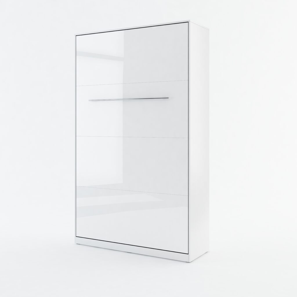 Lenart CONCEPT PRO verticaal opklapbed 120x200 hoogglans wit gesloten