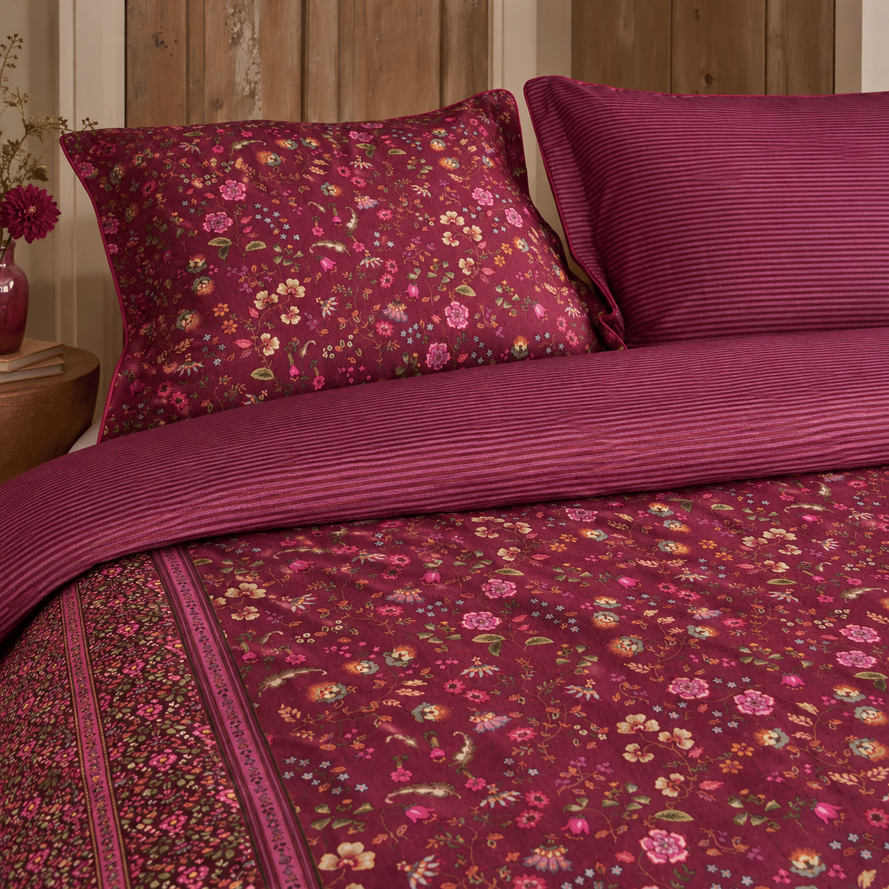 Flora Bangalore dekbedovertrek van katoenen twill