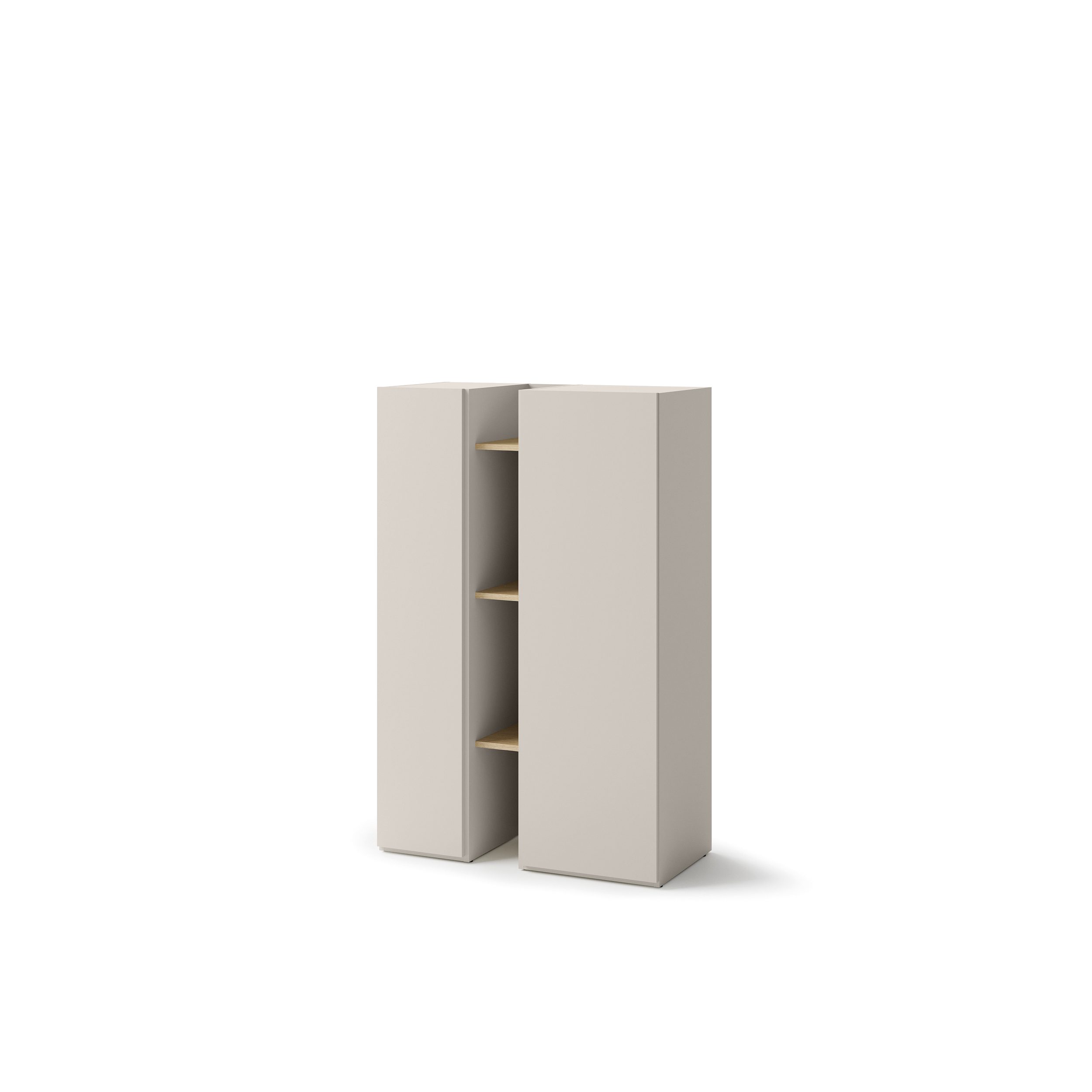 lenart sigma commodekast hoog kasjmier licht eik truffel 85x42x132 cm
