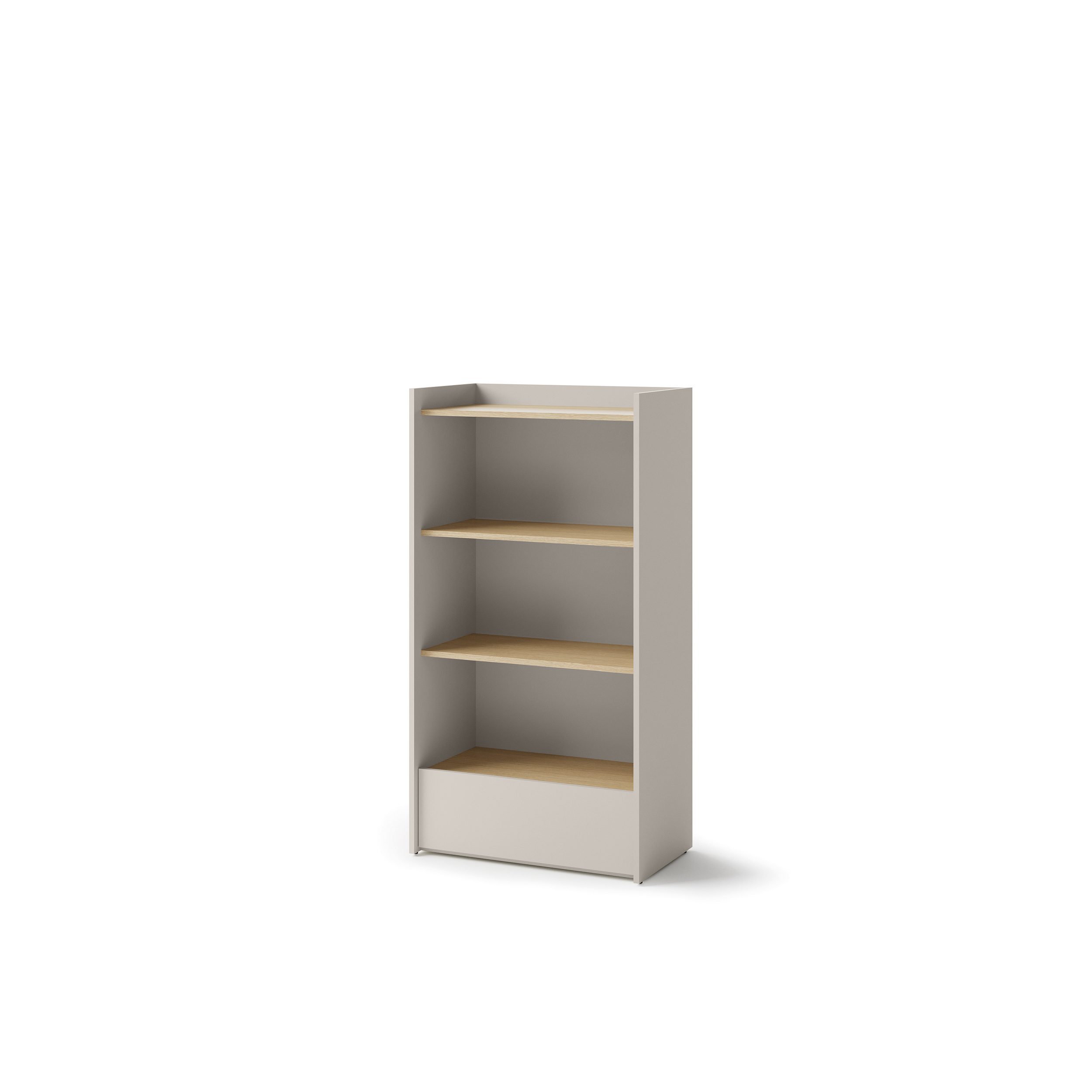lenart sigma boekenkast open vakken kasjmier licht eik truffel 79x40x132 cm