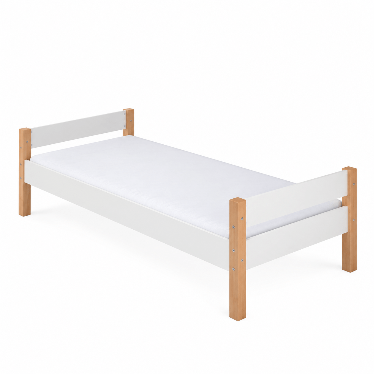 Infanskids Infanscolor 1-persoonsbed Complete Kinderkamer Set Wit/Beuken - Afbeelding 3