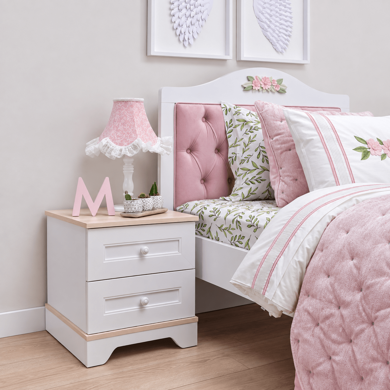 Almila Bianca Complete Kinderkamer Set Crème/Rose - Afbeelding 3
