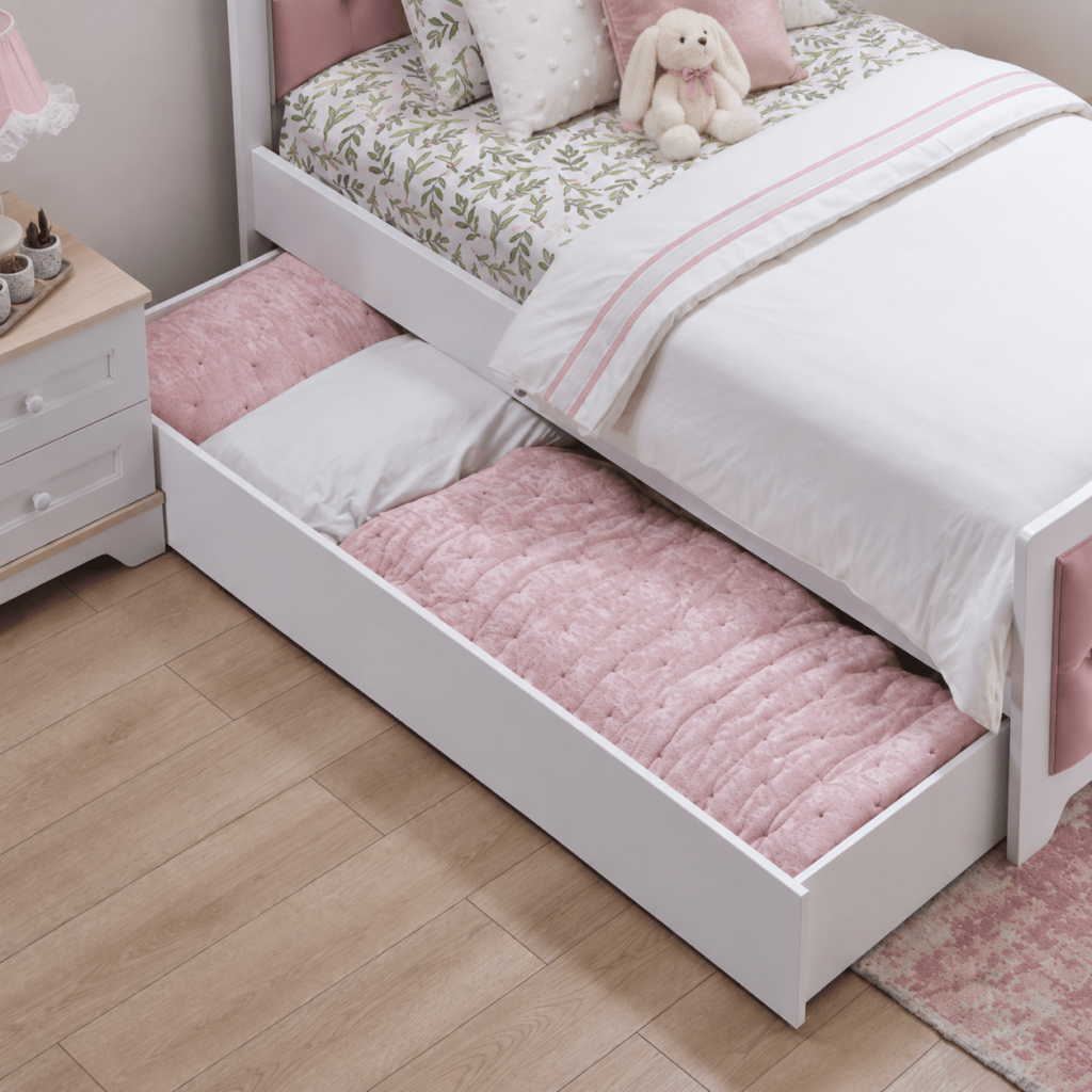 almila bianca slaap opberglade bedlade creme 96x200x25 cm