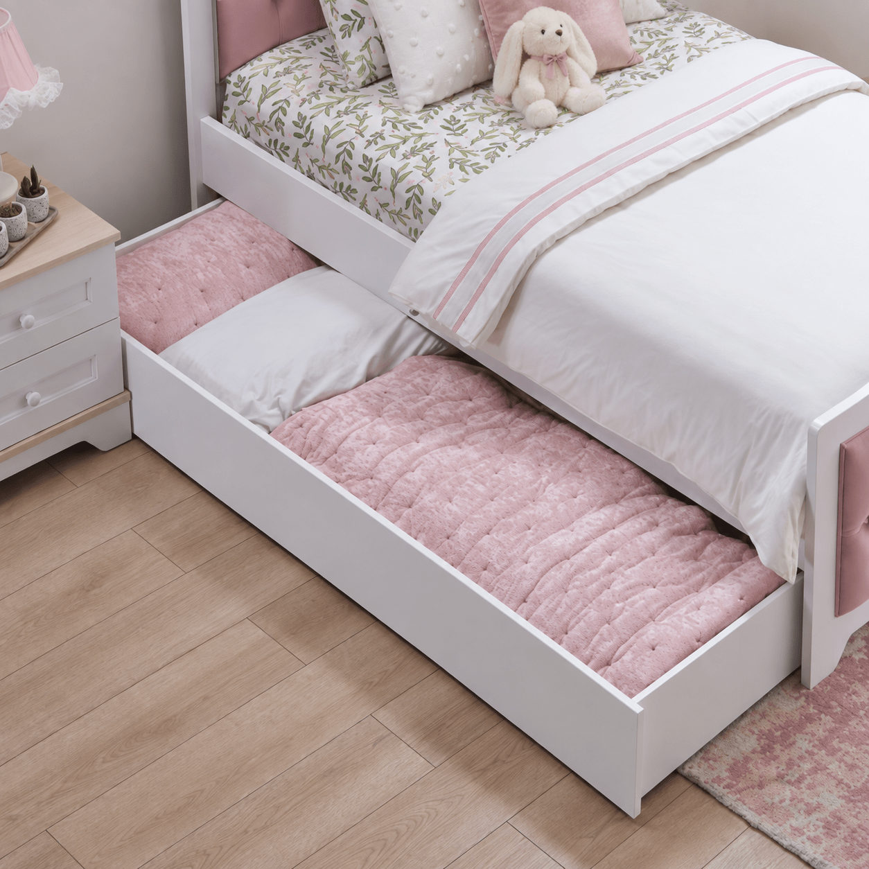 almila bianca slaap opberglade bedlade creme 96x200x25 cm