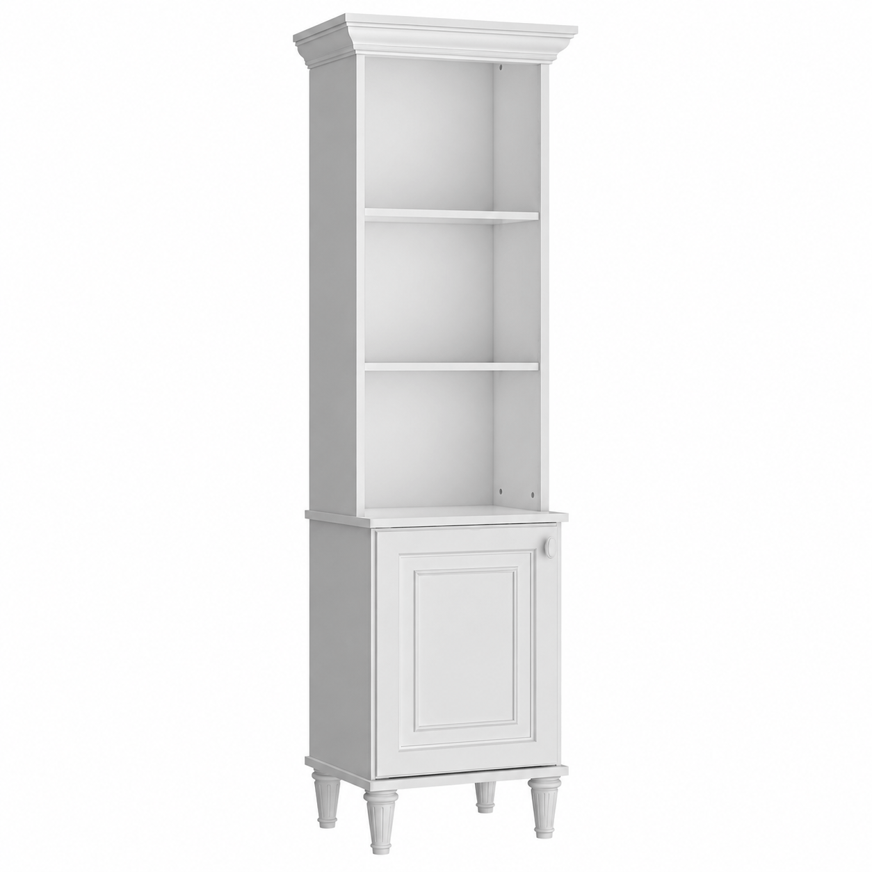 almila lora boekenkast open vakken wit 54x37x186 cm