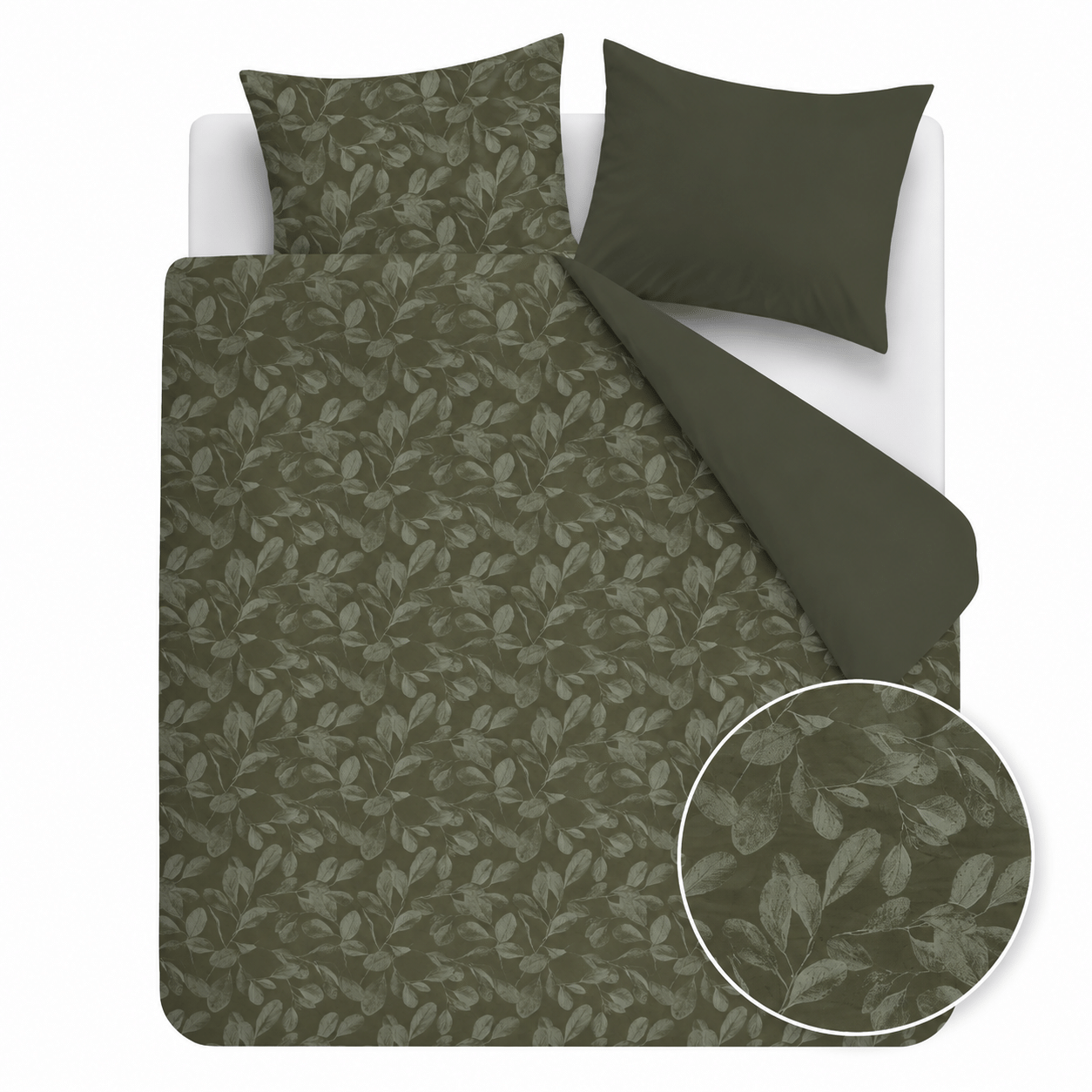 Rivièra Maison Sanu Dekbedovertrek - Olive Green