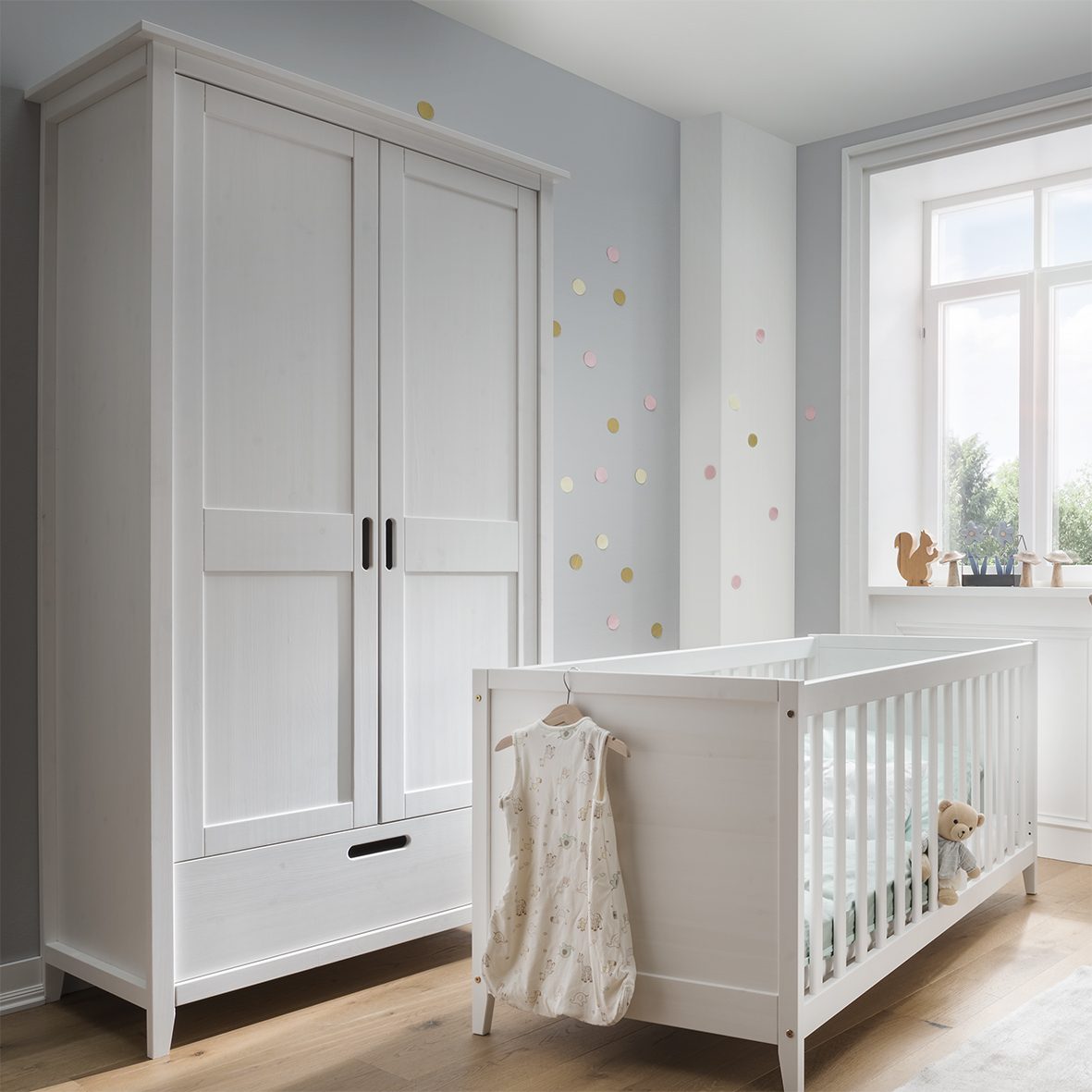 Infanskids Solvita Complete Babykamer Set Wit - Afbeelding 2